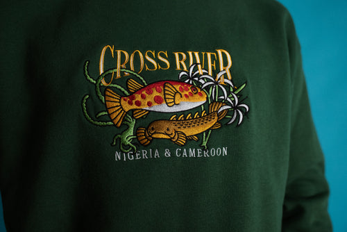 Cross River Embroidered Sweatshirt