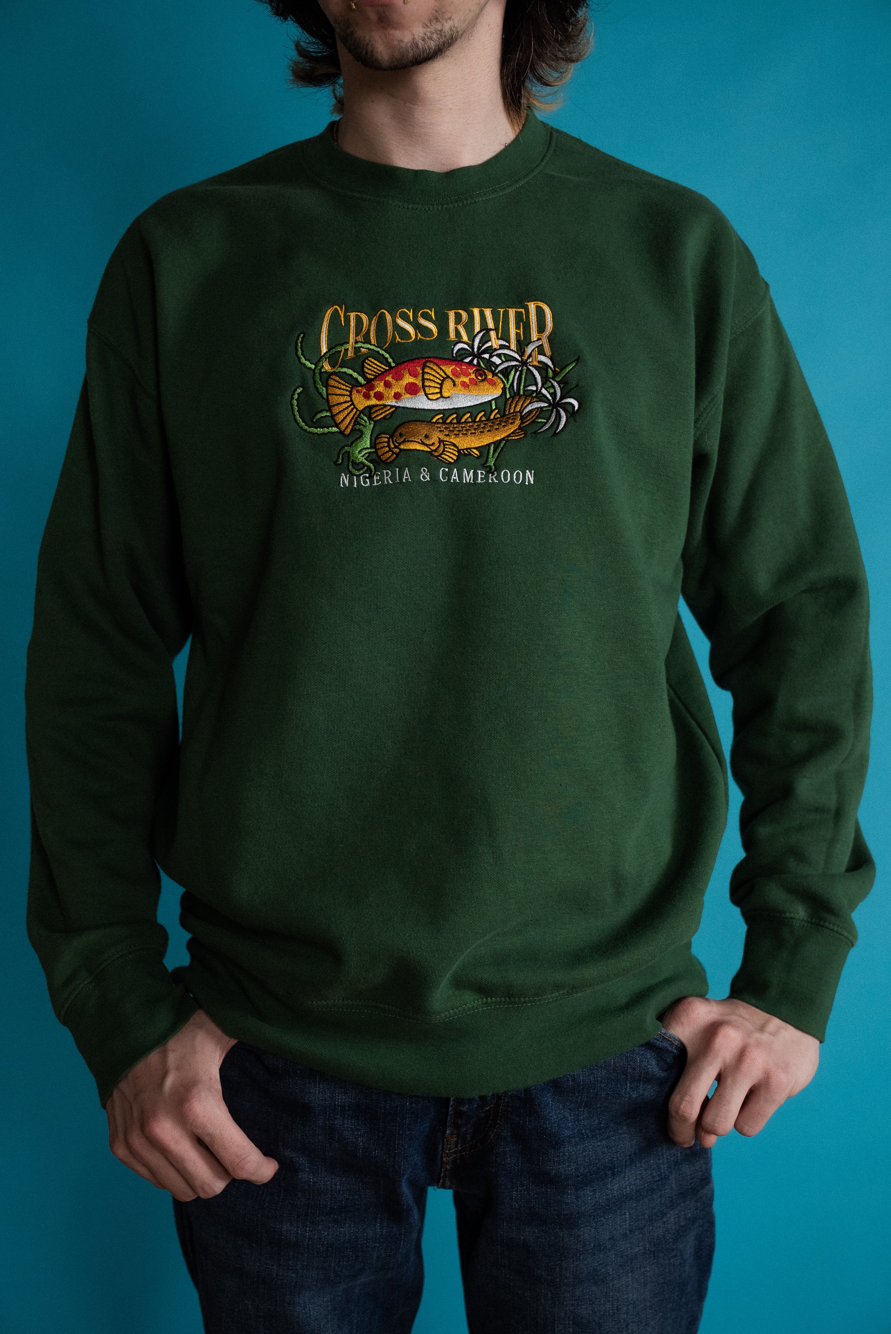Cross River Embroidered Sweatshirt