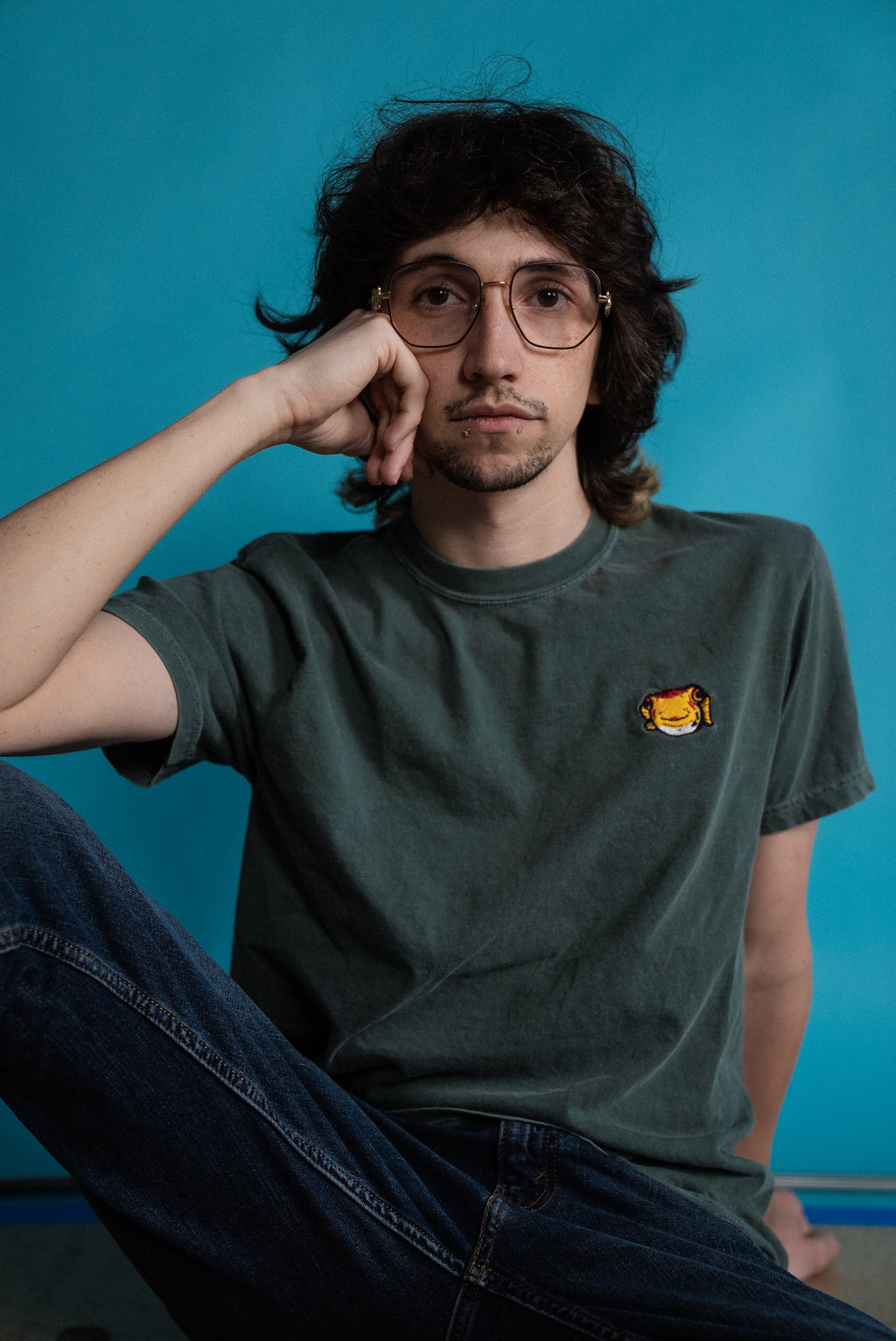 Cross River Embroidered Tee