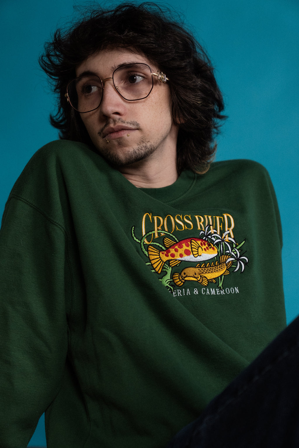 Cross River Embroidered Sweatshirt