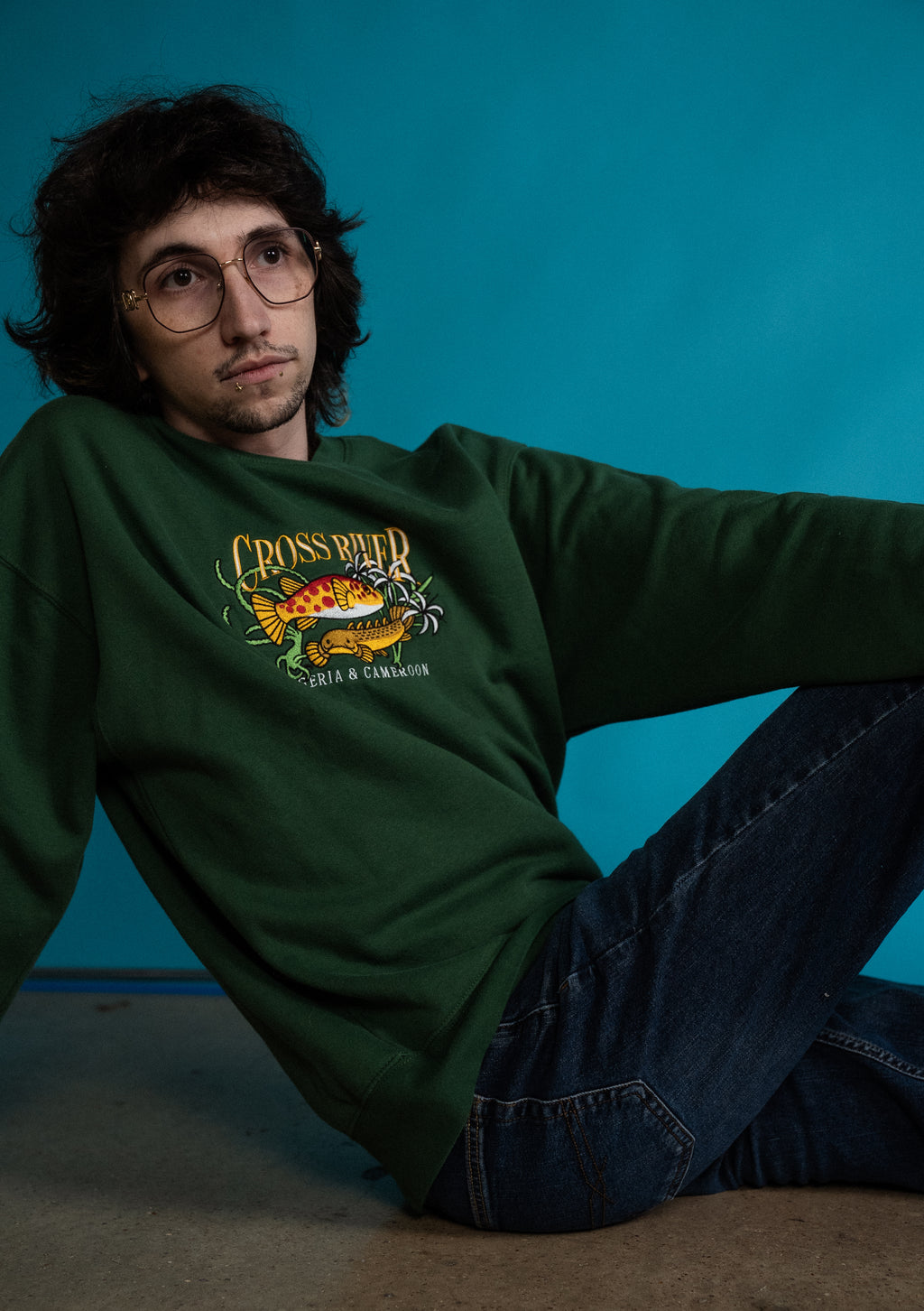 Cross River Embroidered Sweatshirt